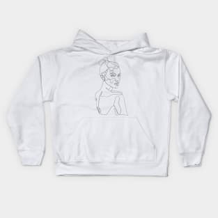 Line - Art Woman Kids Hoodie